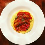 Sausage Stew with Parmesan Polenta