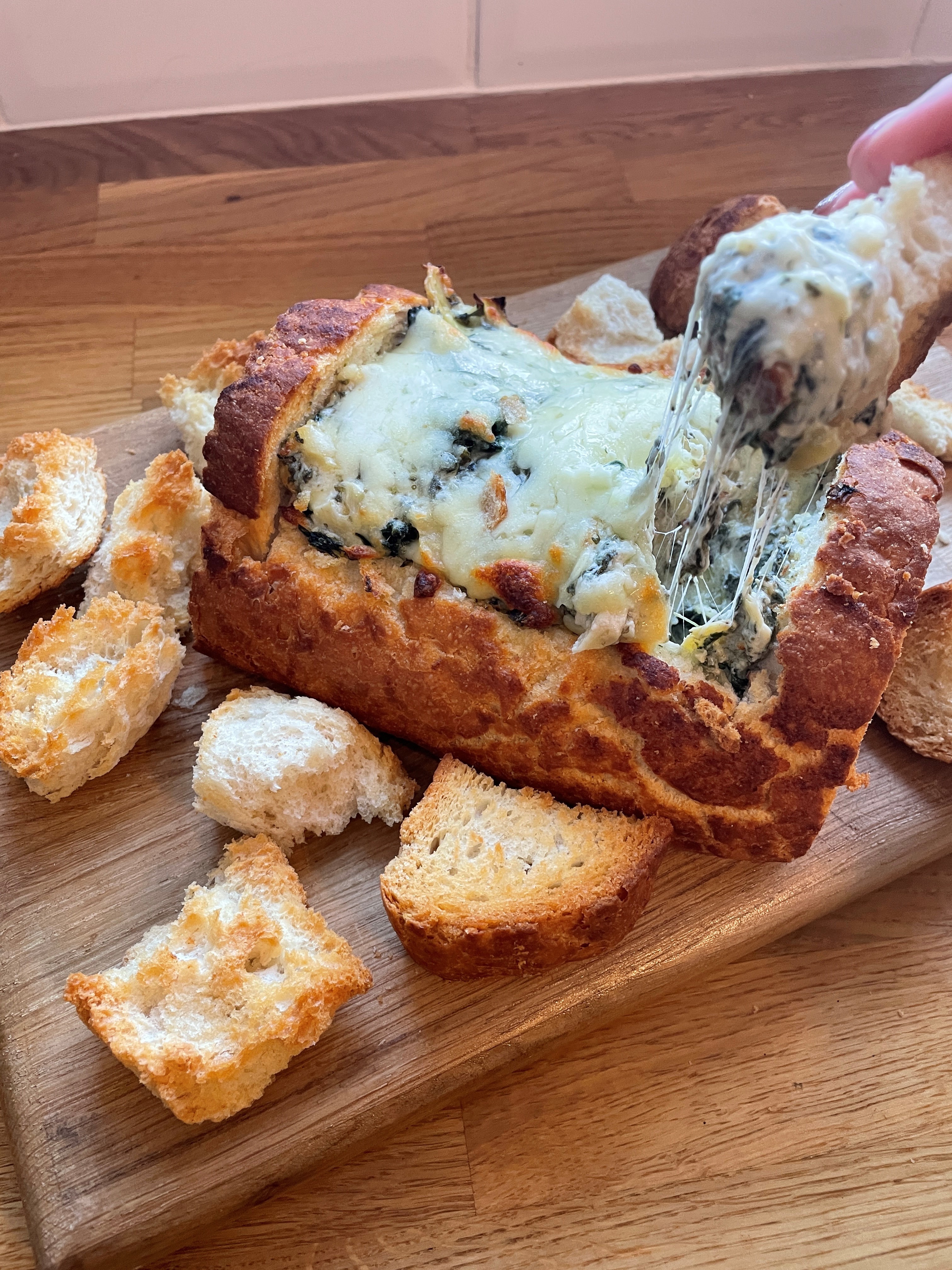 Spinach and Artichoke Bread Dip