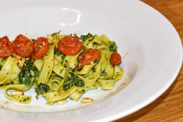 Pesto Pasta with Slow Roasted Tomatoes