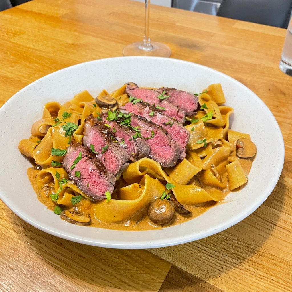 Steak and Mushroom Stroganoff