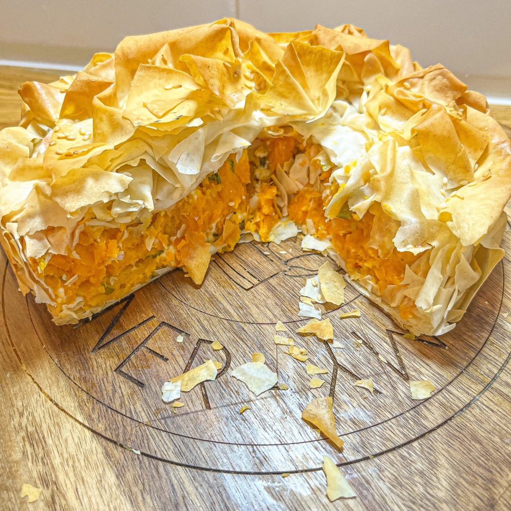 Sweet Potato Feta and Chilli Pie