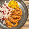 Jerk Prawns with Coconut Rice and Mango Salsa